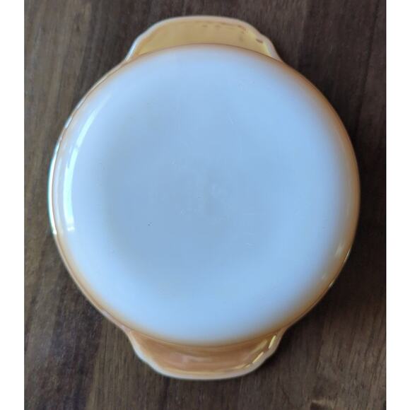 VTG Anchor Hocking Fire King #446 Peach Luster Ovenware 1 Quart Baking Dish USA - Picture 6 of 7